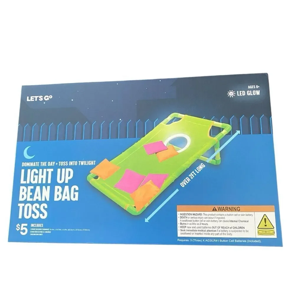 Let's Go Light Up Bean Bag Toss NWT.